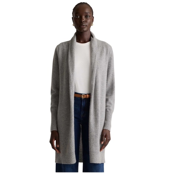 Quince Sweaters - Quince Mongolian Cashmere Duster Cardigan Gray Size M 100% Cashmere Minimalist